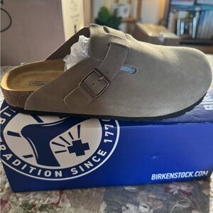 Birkenstock Brown Suede Mules